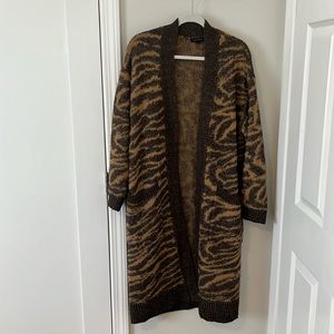 Ann Taylor animal print coatigan (coat and cardigan hybrid) in size XS